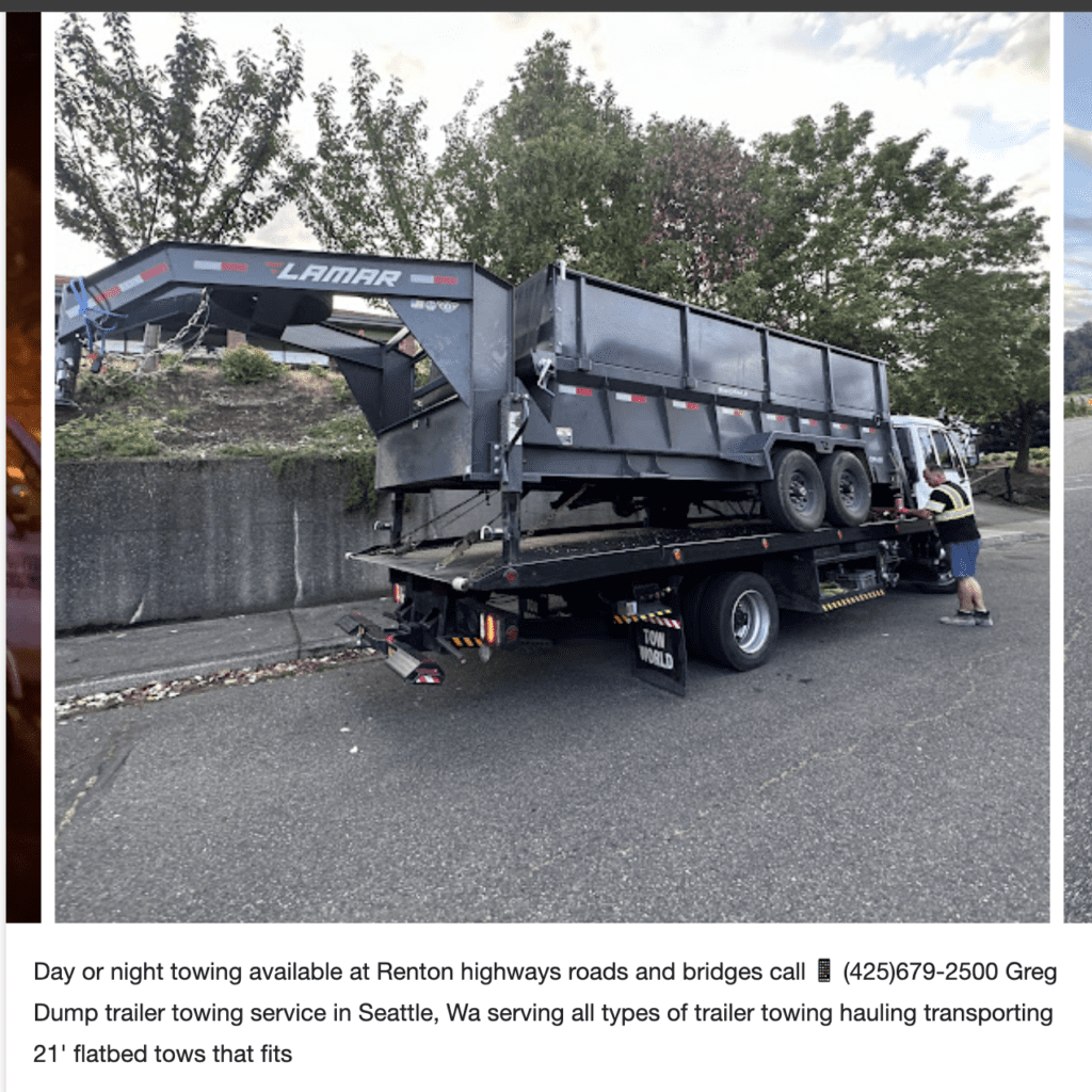 Dump Trailer Towing Service